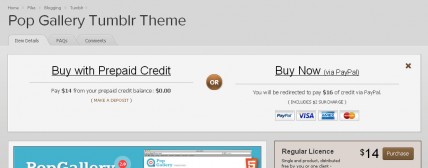 ThemeForestで支払い方法を選ぶ