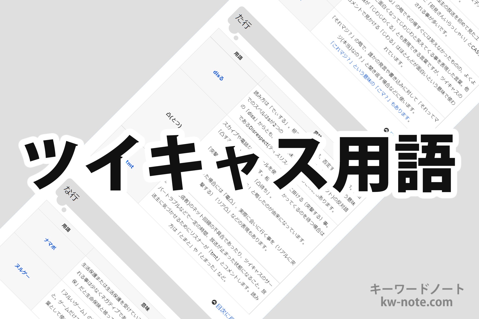 ツイキャス用語