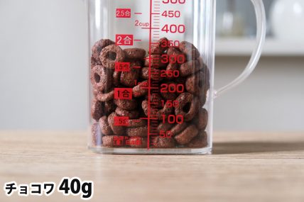 チョコワ40gの分量