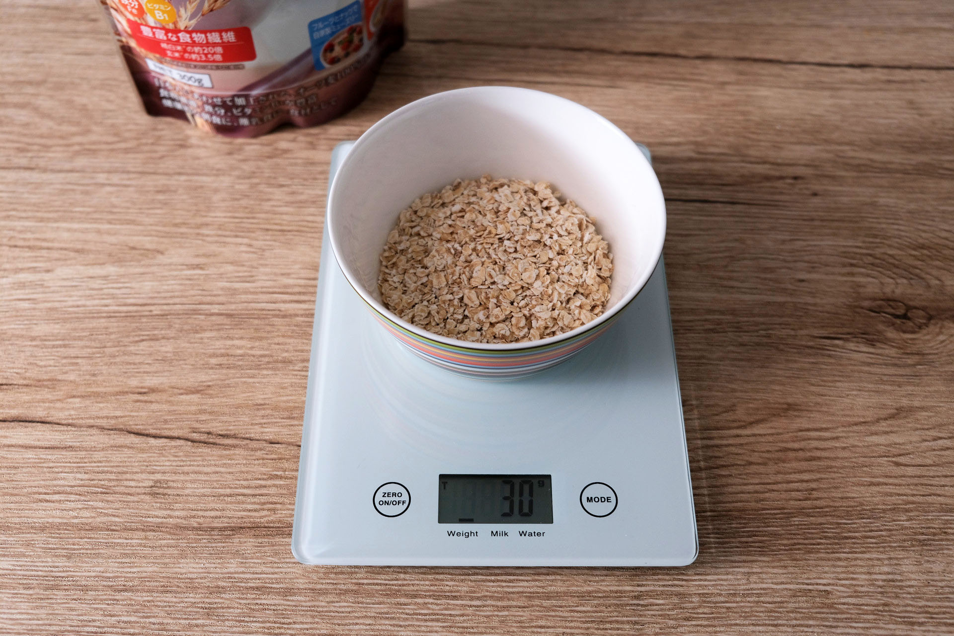 1食分のオートミール30グラム