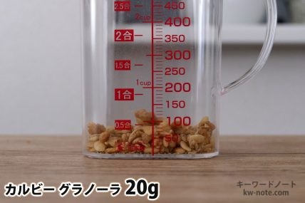 グラノーラ20gの分量