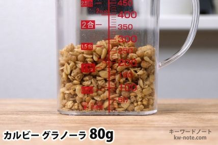 グラノーラ80gの分量