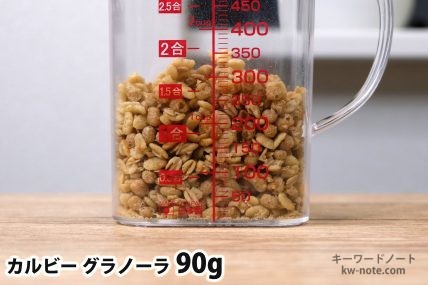 グラノーラ90gの分量