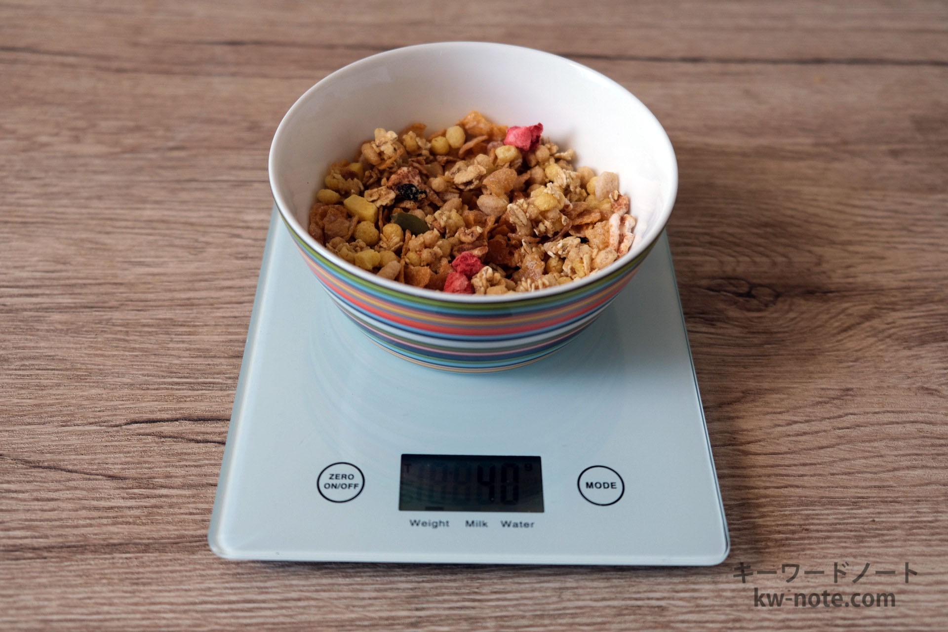 1食分の「フルーツグラノラ ハーフ」40グラム