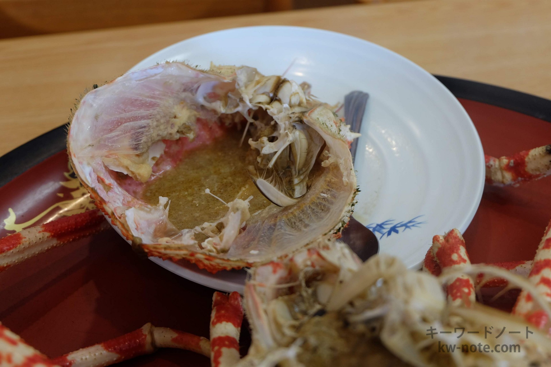 甲羅に入った蟹ミソダレ