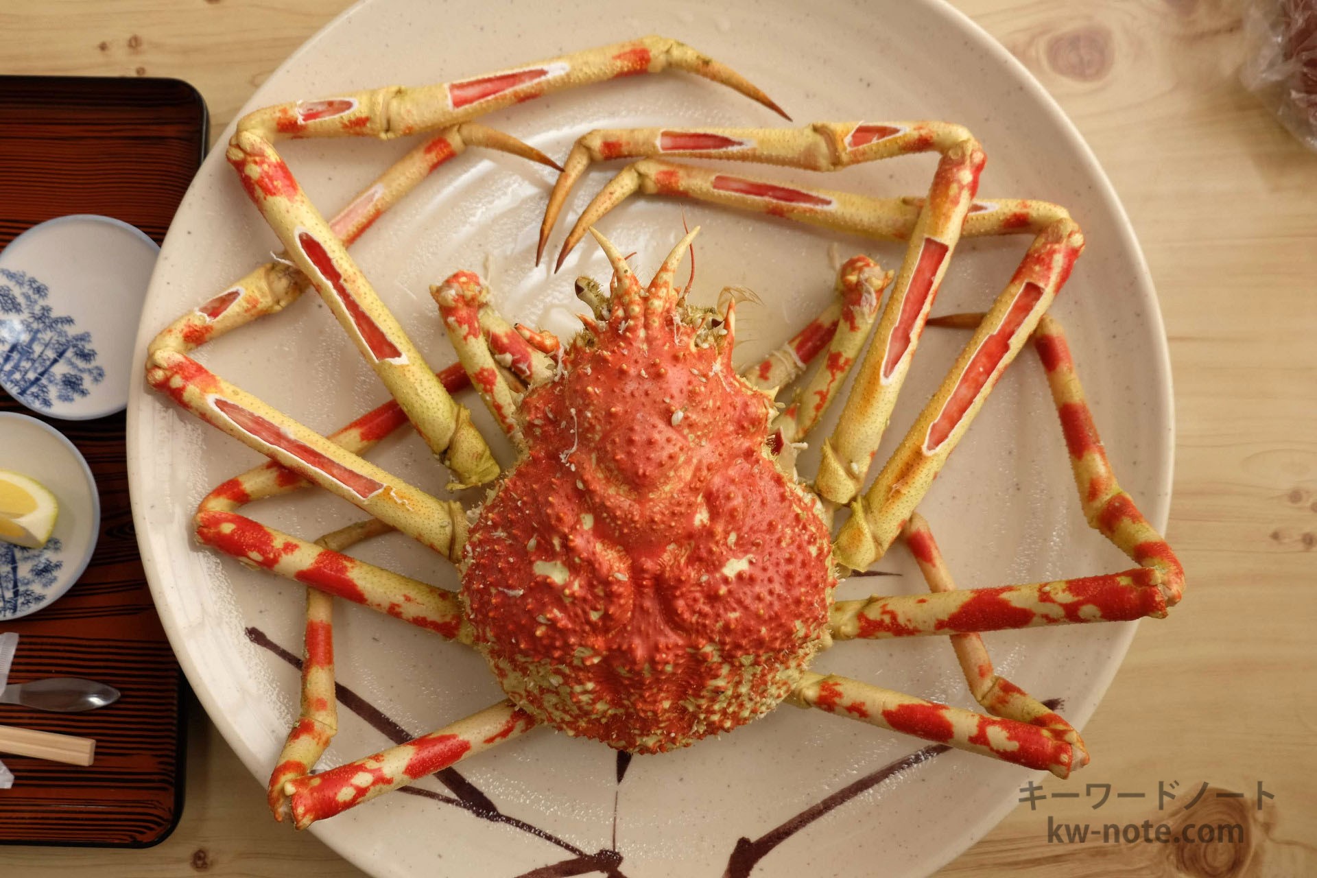 上から見た高足がに