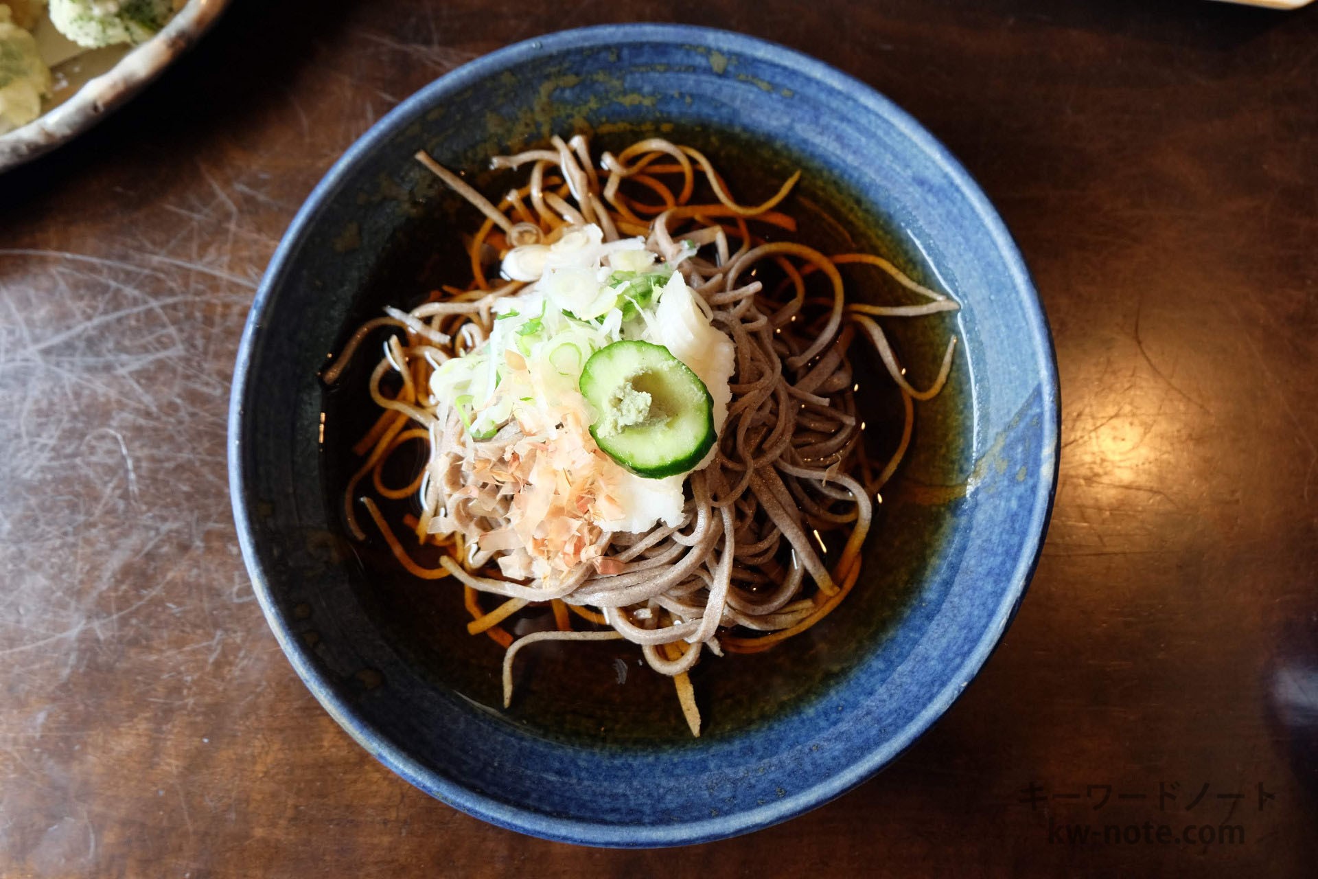 上から見たそば