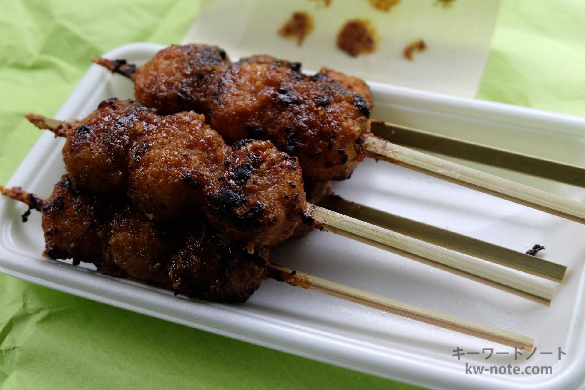 横から見た五平餅