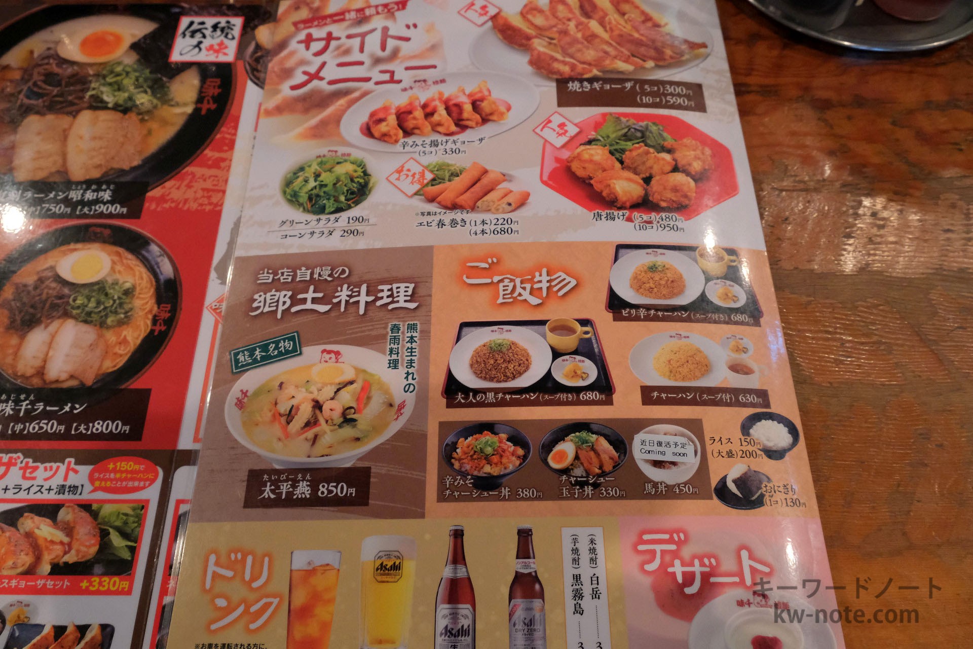 サイドメニュー